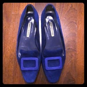 Manolo Blahnik Blue Flats ! 38